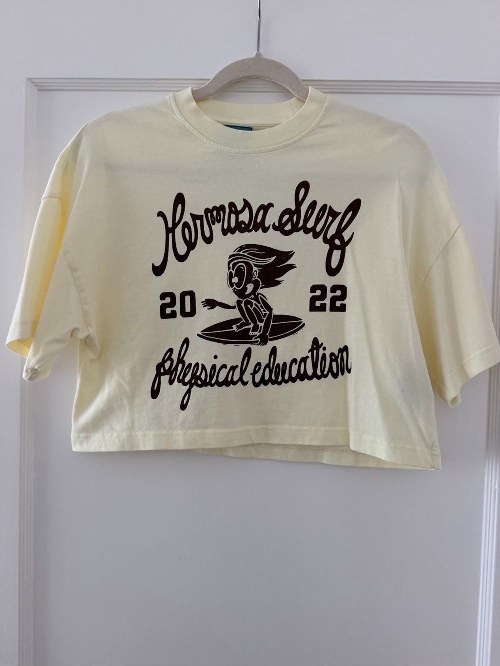 Graphic Yellow Crop Tee - Unbranded